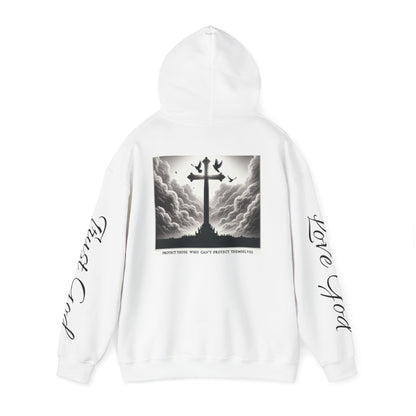 Cross Clouds Hoodie - Protect Those Who Can't Protect Themselves